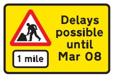 Road works 1 mile ahead